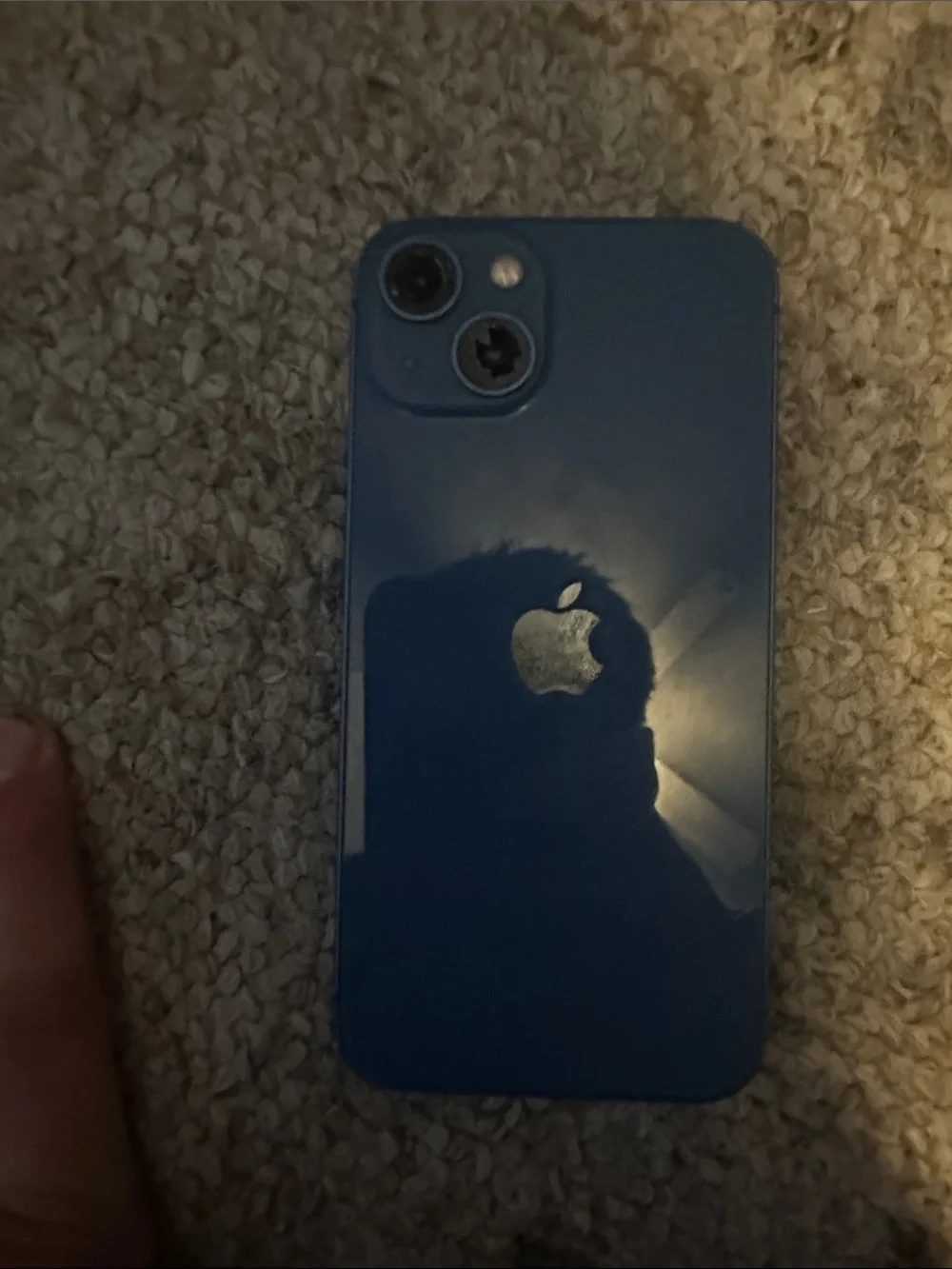 Apple iPhone Front Display in Black with Vibrant Gradient Wallpaper